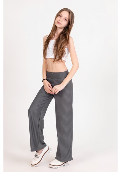 Kız Çocuk Düğme Detaylı Pantolon fiyatları