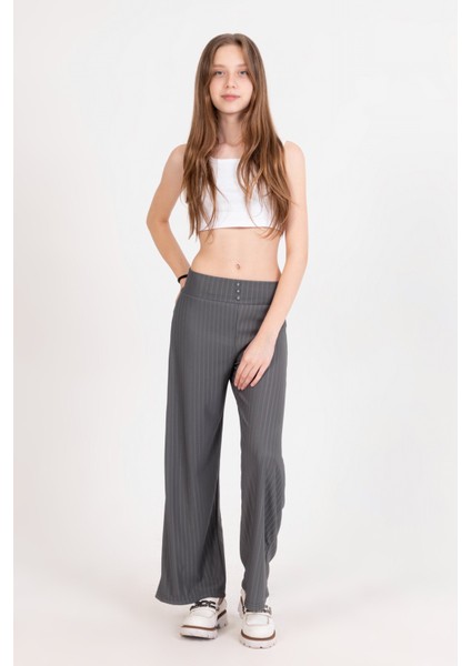 Kız Çocuk Düğme Detaylı Pantolon indirimleri