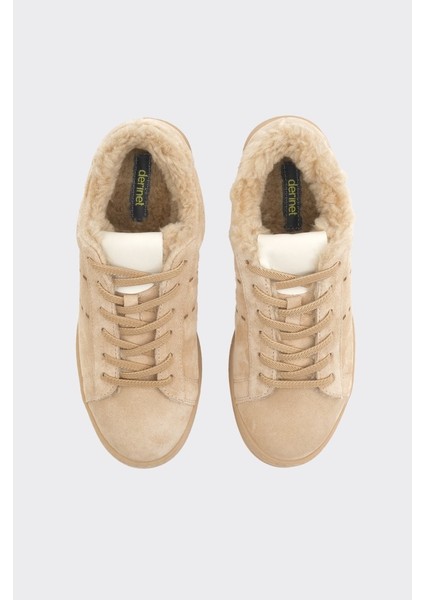 Hakiki Deri Comfort Taban Kürklü Kadın Sneaker modelleri