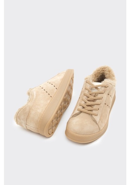 Hakiki Deri Comfort Taban Kürklü Kadın Sneaker indirimleri
