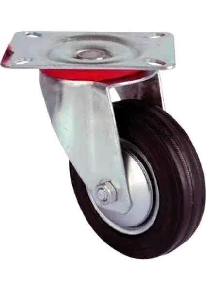 Servis Tekeri - Tablalı Siyah Döner - Çap 100 mm