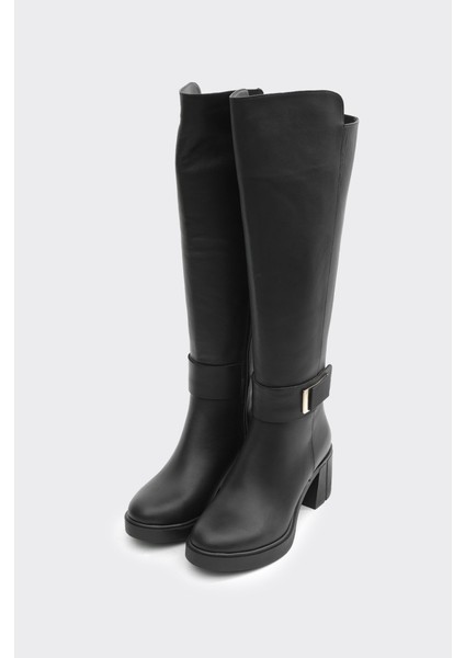 Hakiki Deri Kalın Topuklu Kadın Çizme fiyatları