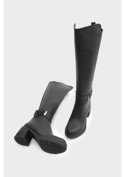 Hakiki Deri Kalın Topuklu Kadın Çizme fırsatları