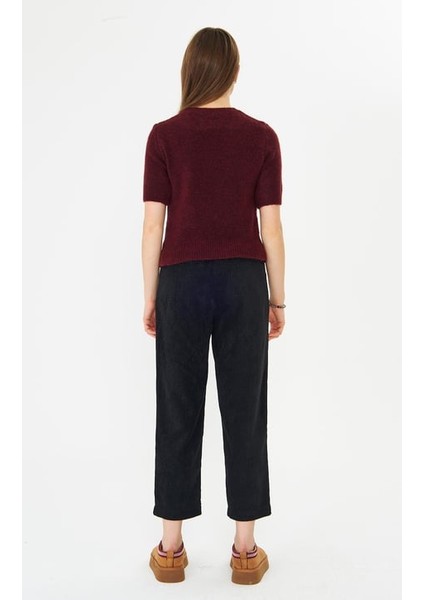 Kadife Kalın Fitilli Baggy Pantolon Siyah fiyatları