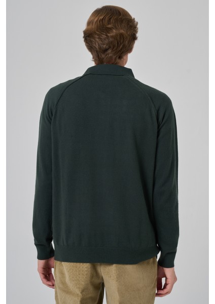 Erkek Haki Trend Core Spun Polo Yaka Dynamic Fit Rahat Kesim Triko indirimleri