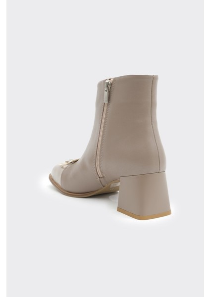 Topuklu Hakiki Deri Tokalı Fermuarlı Kadın Bot modelleri