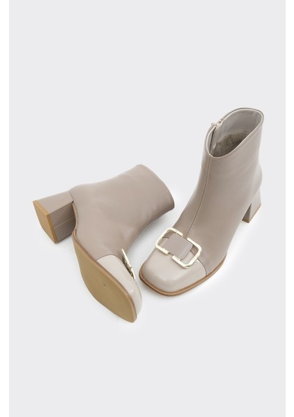 Topuklu Hakiki Deri Tokalı Fermuarlı Kadın Bot fırsatları