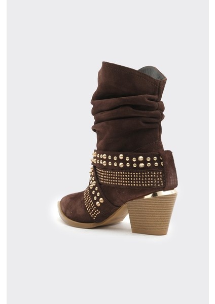 Zımba Aksesuarlı Hakiki Deri Kadın Bot modelleri