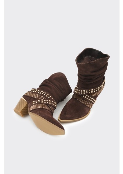 Zımba Aksesuarlı Hakiki Deri Kadın Bot fırsatları