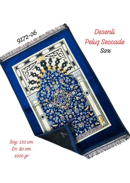 9172 Desenli Peluş Seccade