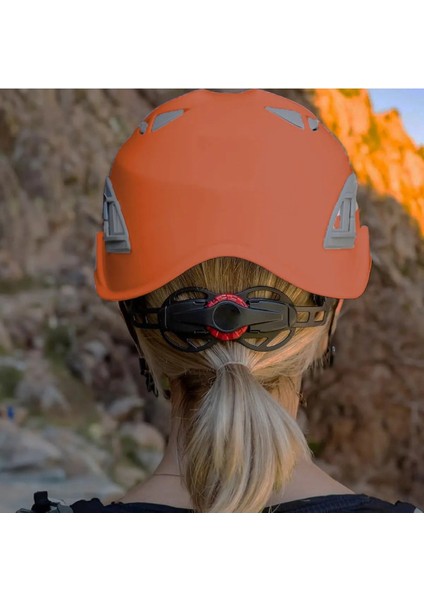 Ayarlanabilir 51-62 cm Dağcı Tırmanma Bareti Turuncu Renk Baş Koruyucu Kask Ce EN12492 Sertifikalı. fiyatları