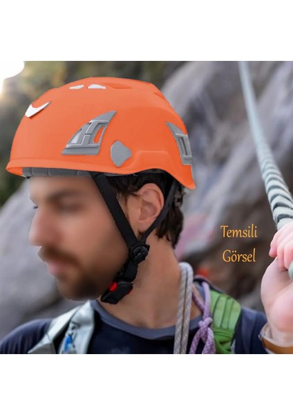 Ayarlanabilir 51-62 cm Dağcı Tırmanma Bareti Turuncu Renk Baş Koruyucu Kask Ce EN12492 Sertifikalı. fırsatları