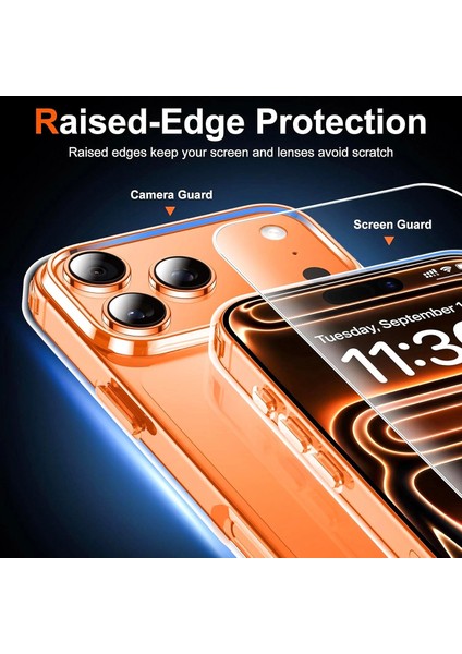 Apple iPhone 17 Pro Max Uyumlu Yumuşak Şeffaf Kılıf + Tam Kaplayan Ekran Koruyucu modelleri