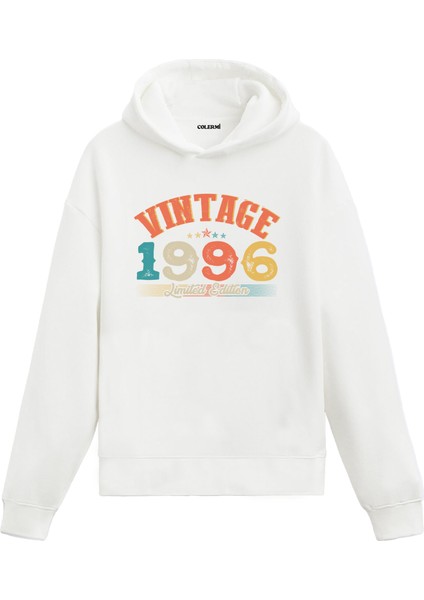 Vintage Hoodie 1996 Doğum Tarihi Baskılı Kapşonlu Unisex Hoodie