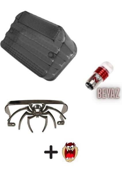 Cg Çita Füme Stop Camı+Örümcek+Stop Çakar Ampülü Beyaz +Hdiye Tzmnya Sticker