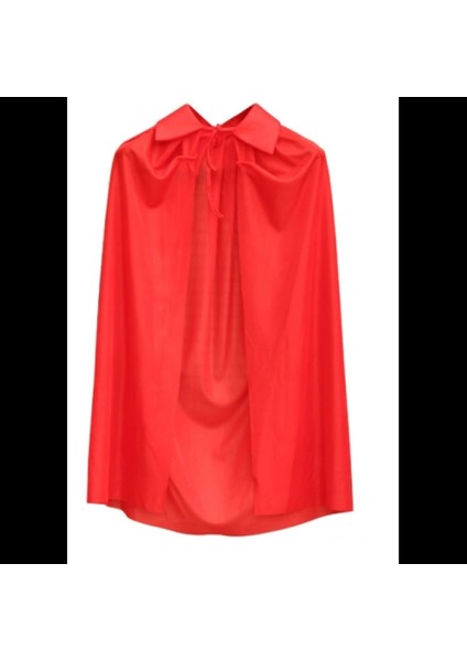 Kırmızı Renk Yakalı Pelerin Çocuk Boy 90 cm fiyatları