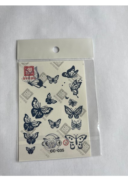 Parmak Dövmeleri MODEL11 11X8 cm Yarı Kalıcı Geçici Dövme Yapıştırma Dövme