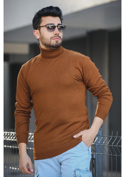 Seka 849 Pamuk Slim Fit Erkek Tam Balıkçı Boğazlı Kazak