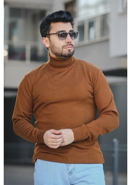 Seka 849 Pamuk Slim Fit Erkek Tam Balıkçı Boğazlı Kazak modelleri
