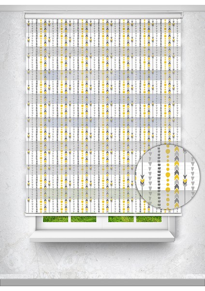 Genç ve Çocuk Odası Perdesi - Dijital Baskılı Zebra Stor Perde