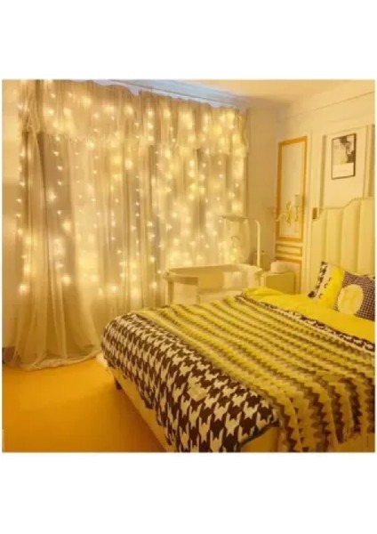 8 Fonksiyonlu Uzaktan Kumandalı Peri Perde LED - 3x3 Metre Günışığı