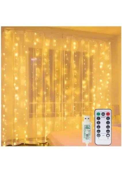 8 Fonksiyonlu Uzaktan Kumandalı Peri Perde LED - 3x3 Metre Günışığı fırsatları
