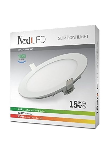 15W-SLY Gün Işığı LED Slim Ampul