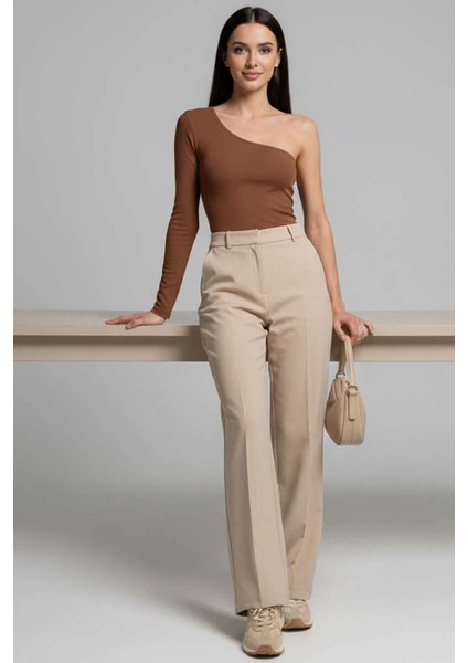 Tek Omuzlu Basic Bluz Kahve fiyatları
