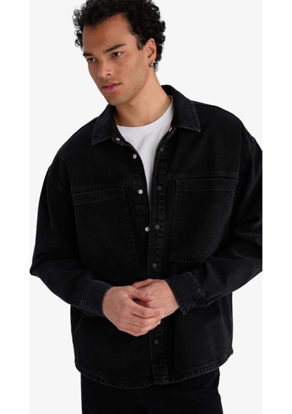 Regular Fit Jean Uzun Kollu Gömlek F8316AX25AU