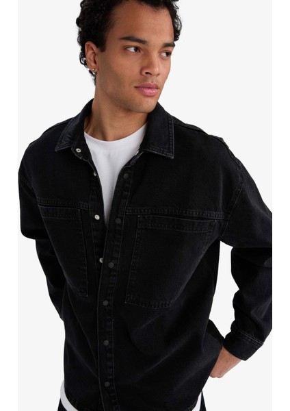 Regular Fit Jean Uzun Kollu Gömlek F8316AX25AU indirimleri