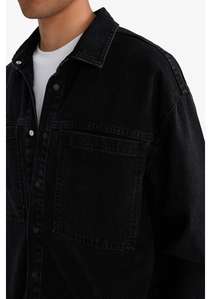 Regular Fit Jean Uzun Kollu Gömlek F8316AX25AU