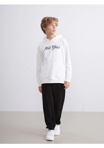 Lcw Kids Ekru Kapüşonlu Erkek Çocuk Eşofman Takım