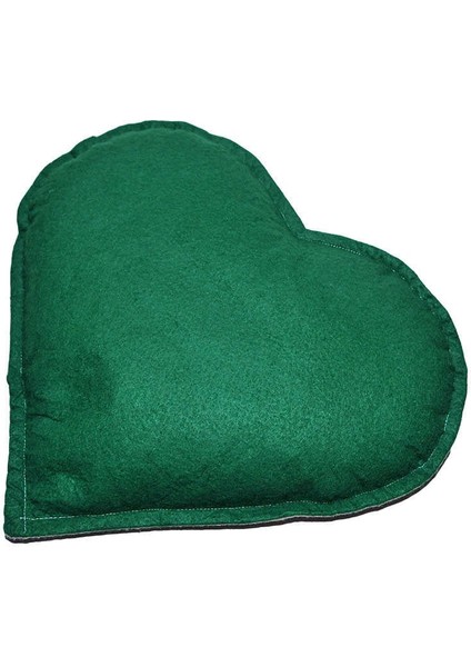 Kalp Desenli Doğal Kaya Tuzu Yastığı Yeşil - Pudra 2-3 kg