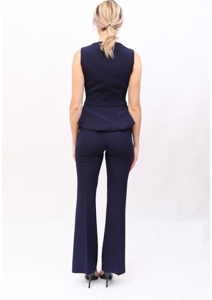 Aller Yelek & Ispanyol Paça Pantolon Takım-Lacivert modelleri