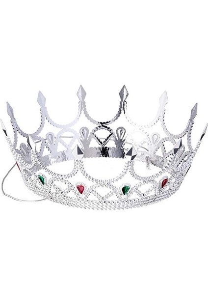 Taşlı Rönesans Kostümlü Kraliyet Ortaçağ Gümüş Kraliçe Prenses Tacı fiyatları