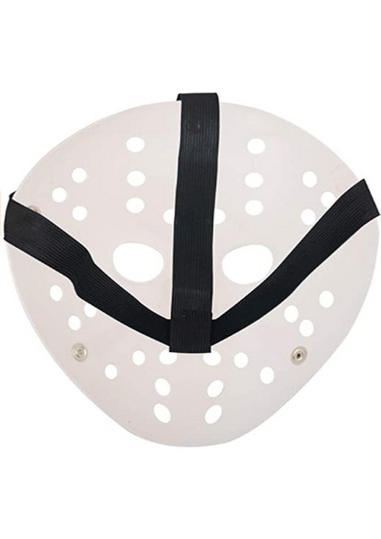 Beyaz Renk Kırmızı Çizgili Tam Yüz Hokey Jason Maskesi Hannibal Maskesi indirimleri