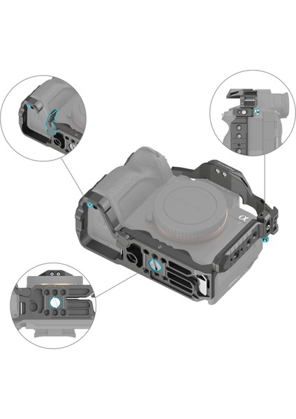 4538 Sony 7r V / 7 Iv / 7s Iıı Için Hawklock Hızlı Çıkarma Kafes Kiti indirimleri