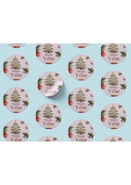 Yılbaşı Mutlu Yıllar&iyi Seneler Sticker Seti, Yeni Yıl Hediye Paketleme Etiketi, 108 Adet, 33X33 mm fiyatları