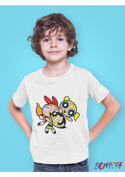 Powerpuff Girls Buttercup Bubbles Blossom Çocuk Tişört T-Shirt fiyatları