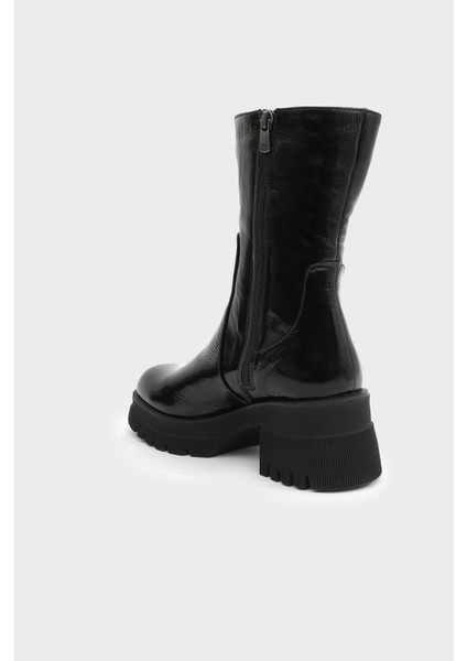 Klasik Hakiki Deri Topuklu Kadın Çizme modelleri