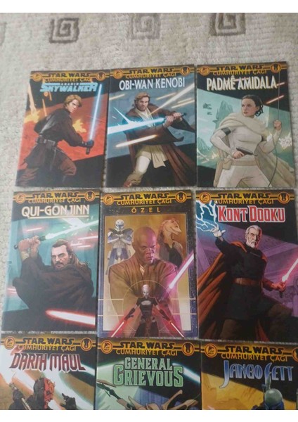 Star Wars Cumhuriyet Cagı 1-9 Takım Cizgili Dusler 1den 9 A Tam Takim Yenidir fiyatları