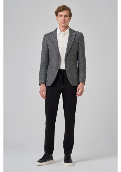 Erkek Gri Örme Slim Fit Mono Yaka Ceket fiyatları