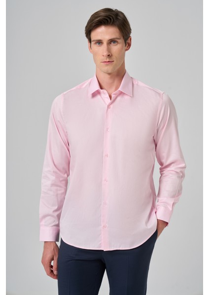 Erkek Pembe Dynamic Fit Sert Yaka Gömlek fiyatları