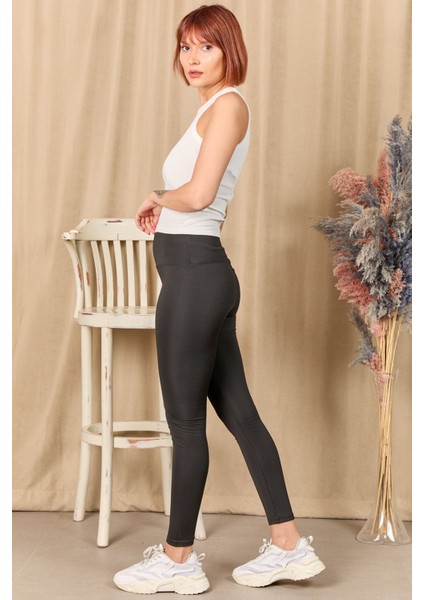 Kadın Yüksek Bel Şardonlu Tayt fiyatları