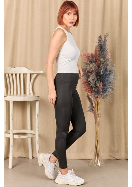 Kadın Yüksek Bel Şardonlu Tayt fırsatları