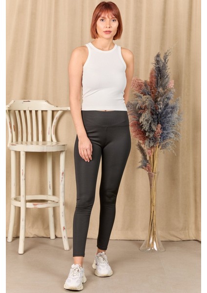 Kadın Yüksek Bel Şardonlu Tayt indirimleri