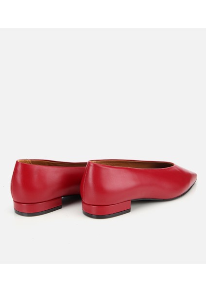 01AYH312460A750 KADIN Deri Kırmızı Yumuşak Dokulu Babet fırsatları