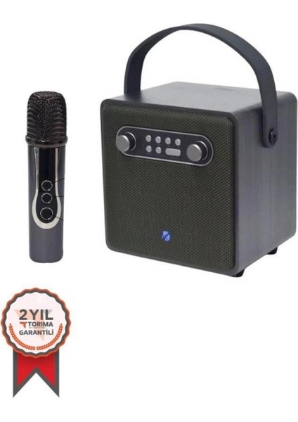 BTS-1688 Yeşil Mikrofonlu Karaoke Bluetooth Hoparlör