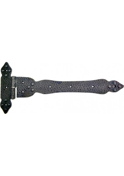 Antika Tarz Dekoratif Pirinç Kuyruklu Yönlü Dövme Menteşe - Battal, Oksit