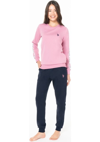 20120 Kadın Lıla Yuvarlak Yaka Uzun Kollu Pijama Takımı